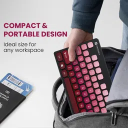 Portronics Bubble 2.4 GHz & Bluetooth 5.0 Connectivity, Noiseless Experience Bluetooth, Wireless Handheld Multi-device Keyboard Compatible with Desktop, Laptop, Tablet, iPad, Mac image 4
