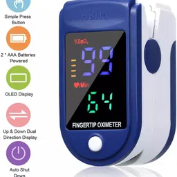 Balson Digital Fully Automatic BP Monitor with Talking Intelligence Technology, Glucometer for Testing Blood Sugar, Finger Tip Pulse Oximeter & Thermometer I Bp Monitor image 3