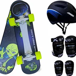 jaspo Alien Intact" Fiber Beginner Skateboard for 8 yrs & Above (Alien Intact) Skating Kit-picture-14