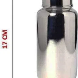 saraswati kart Stainless Steel Baby Milk Feeding Bottle240ML 304 GRADE With Silicon Food Feeder - 245 ml image 3