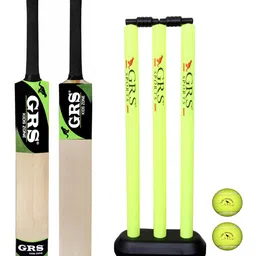 Kids Popular Willow Cricket Bat with Wicket Set & 2 Tennis Ball(Age 6-10 years) Cricket Kit-image-24