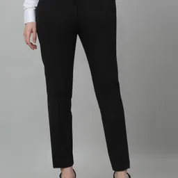 cantabil Women Regular Fit Black Lycra Blend Trousers-picture-32