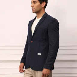 mr bowerbird Men Self Design Single Breasted Casual Blazer image 5