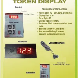 swaggers Token Display System with Hindi & English Voice Calling Indian Token Display Machine with Voice Hindi & English Language Indoor PA System image 3