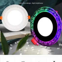 hybrix LED Jelly Ceiling Panel Light 6 Watt (3+3) Concealed light, 3D RGB & White Color Recessed Ceiling Light Ceiling Lamp image 2