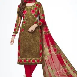 inithi Unstitched Polyester Salwar Suit Material Printed-picture-15