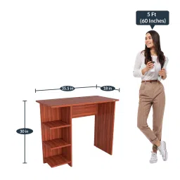 das Stefan Writing Table in Classic Walnut Finish image 3