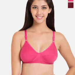 Souminie Pack Of 2 Medium Coverage Non Padded Cotton Minimizer Bras With All Day Comfort-picture-29