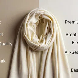 IGNOTO Cashmere Solid Men Shawl image 5