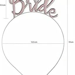 party propz Bridal Shower Decorations Set - Bride to Be Crown and Sash, Pack of 2 image 4