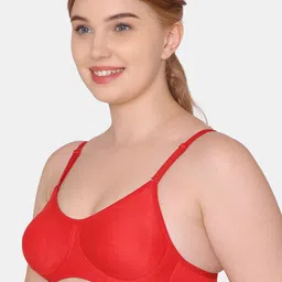 KOMLI Pack Of 3 Full Coverage Non Padded Cotton T-shirt Bras With All Day Comfort image 4