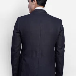 Wintage Men Black Solid Single-Breasted Formal Blazer image 5