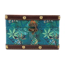 Chumbak Green & Pink Printed Tropical Jungle Storage Box image 5
