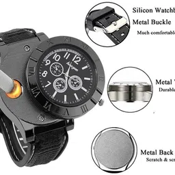 MOBIZAC METAL USB Charged Lighter Watch Smoking Flameless Rechargeable Wrist Watch Cigarette Lighter image 5