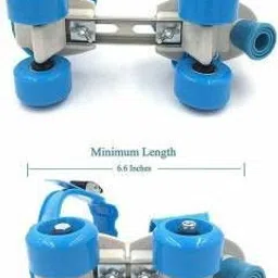 dheer collections Blue Adjustable Roller Skates Shoe with Super Rubber Wheel Roller Skates -Roller SkatesRoller SkaKids Unisex Roller 4 Wheel Adjustable Skates Skating Shoes (6-15 Years,tings For Kids/Childrens With Front Breaks In-line Skates Roller Skates Quad Roller Skates - Size 5-12 UK image 3