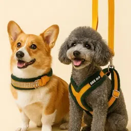 gns pets 3-in-1 Soft Fur Dog Harness, Collar & Leash Set | Adjustable & Durable Dog Collar & Leash image 5