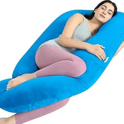 winx Ultra soft j shaped pillow Polyester Fibre Solid Pregnancy Pillow Pack of 1 image 2