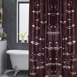 kuber industries 214 cm (7 ft) Shower PVC Curtain Single Curtain-picture-13