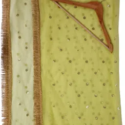 faith visit Net Embellished Yellow Women Dupatta image 3