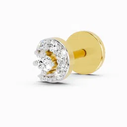 Sparkles Lab Grown Diamond Nosepin For Women & Girls 14kt Yellow Gold Stud-picture-13