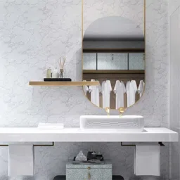 evanshiiimpex Vinyl Decorative White Wallpaper image 3