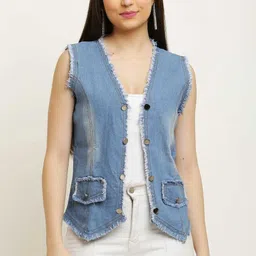 style beurua Solid Women Waistcoat-picture-29