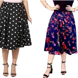 mannat diva Women Printed Flared Multicolor Skirt-picture-25