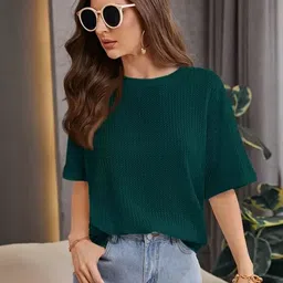 koty Casual Regular Sleeves Solid Women Black Top-picture-30