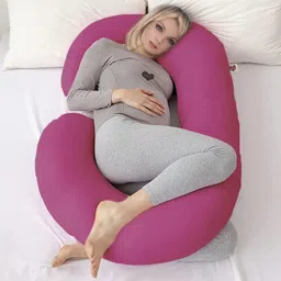 coozly Microfibre Pregnancy Pillow Pack of 1 Solid C Shape image 1