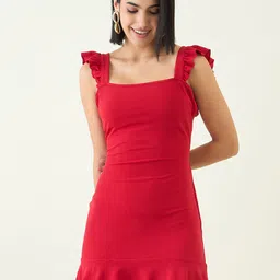 aayu Women Bodycon Red Mini/Short Dress-picture-31