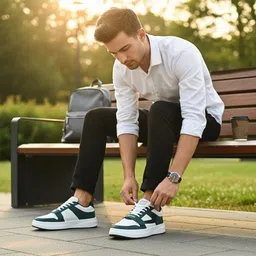 exson Men's Canvas Sports Shoes Running & Party Wear Shoes Lace Up & Velcro Shoes High Tops For Men-picture-46