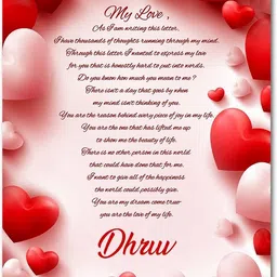 My Love Dhruv Love Letter Quotes 22 Greeting Card-image-79