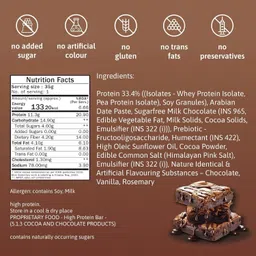 phab Assorted 11g Protein Bar (Pack of 6), No Added Sugar, GMO Free Protein Bar Protein Bars image 3