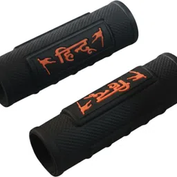 ssmmoto black and saffron Handle Bar Grip For Universal For Bike Universal For Bike image 2