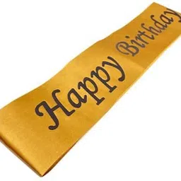 morel HAPPY BIRTHDAY SASH FOR GIRL & BOY SATIN SASH FOR BIRTHDAY DECORATION ITEM image 2