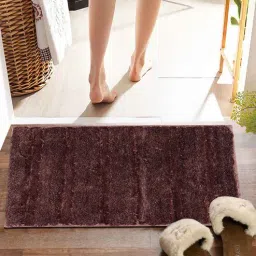 pano Brown Striped MicroFibre 15x10 Inches Antiskid Bath Mats-picture-31