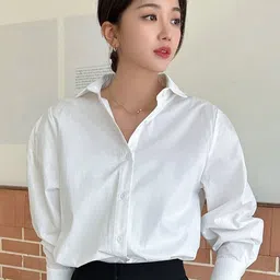 corsica Women Oversized Fit Solid Spread Collar Casual Shirt-picture-19