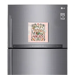 ARTBUG Peach & Grey Hungry Girls Printed Decorative Fridge Magnet-picture-33