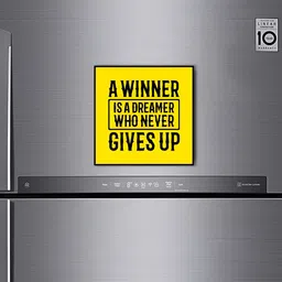 ARTBUG Yellow & Black Motivational Quotes Printed Square Decorative Magnet-picture-12