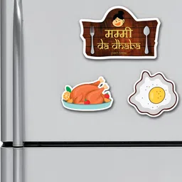 ARTBUG White & Brown 3 Pieces Patterned Fridge Magnets-image-8