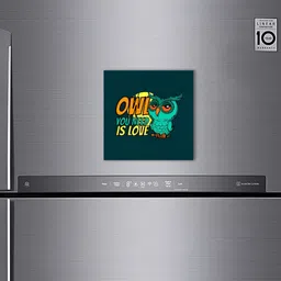 ARTBUG Black & Green Owl You Need Is Love Patterned Decorative Fridge Magnet-picture-18