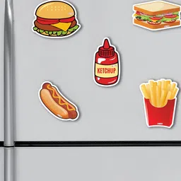 ARTBUG 5 Pcs Brown & Red Printed Decorative Magnets-picture-25