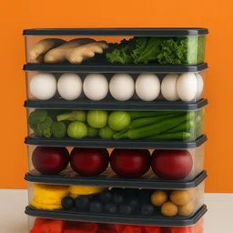 cookmitra Plastic Fridge Container - 1200 ml image 1