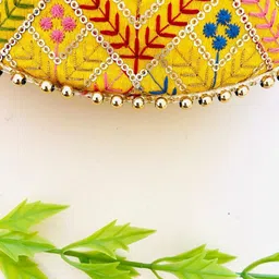 banithani Women Yellow Potli image 4