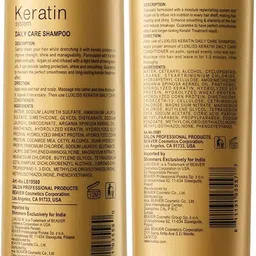 luxliss professional Keratin Daily Care Conditioner & Shampoo - Gold edition(Pack of 2) - 250ml, 200 ml image 2