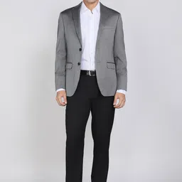 peter england Men Checkered Tuxedo Style Formal Blazer image 2