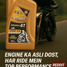 reddit 20W-40 ADVANCE 4T | Smooth Ride|Better Mileage| JASO MA2, API-SM Certified Full-Synthetic Engine Oil image 3