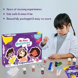 abyz DIY 40+ Chemistry Kit for Kid's, My First Science Experiment Kit image 4