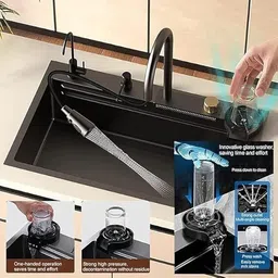 climber 304 Grade 30'' x 18'' x 9'' Inches Kitchen Sink with Anti Scrach Design Under Counter Basin image 5