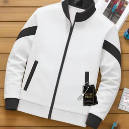 futse peno Men Striped Casual Jacket image 1